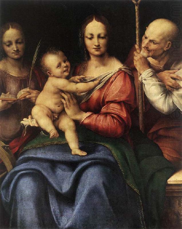 Holy Family with St Catherine, Cesare da Sesto